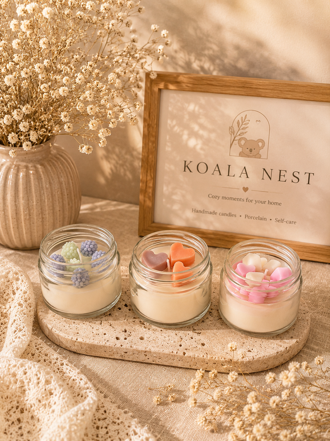 Heart & Berry Candle