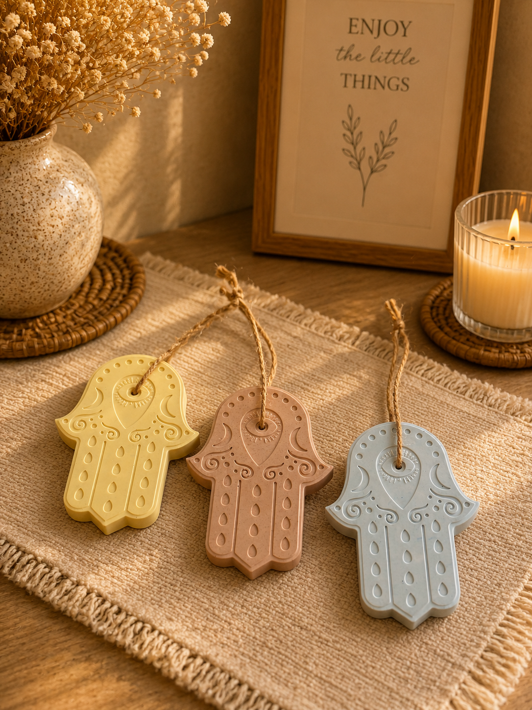 Hamsa Porcelain Ornament