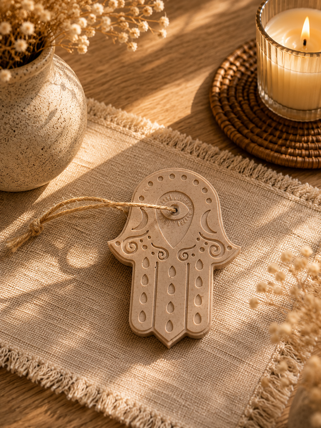 Hamsa Porcelain Ornament
