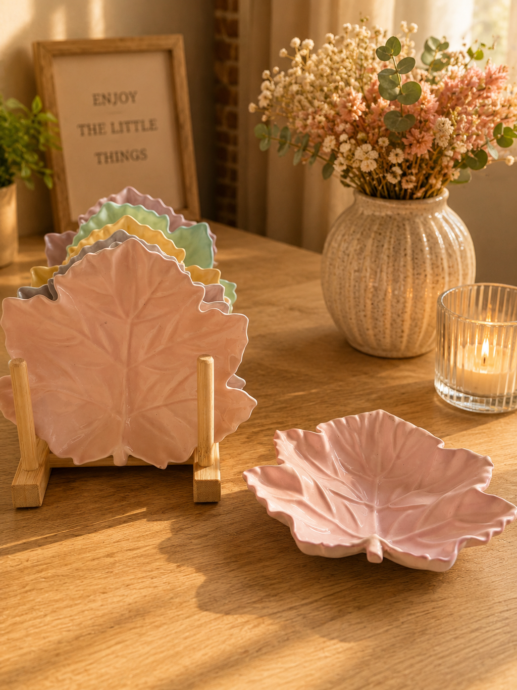 Maple Leaf Porcelain Trinket Dish