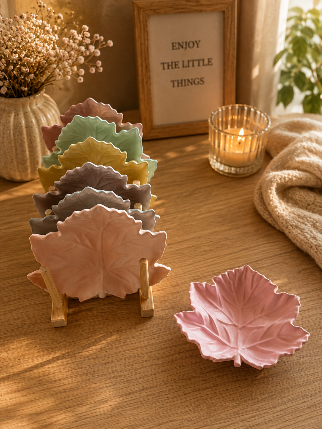 Maple Leaf Porcelain Trinket Dish