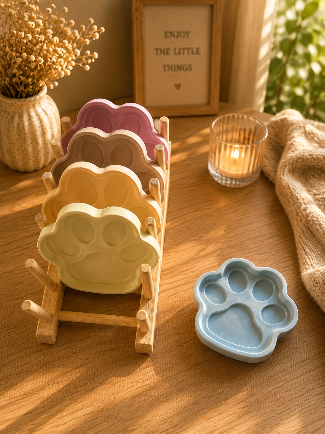 Paw Print Porcelain Trinket Tray