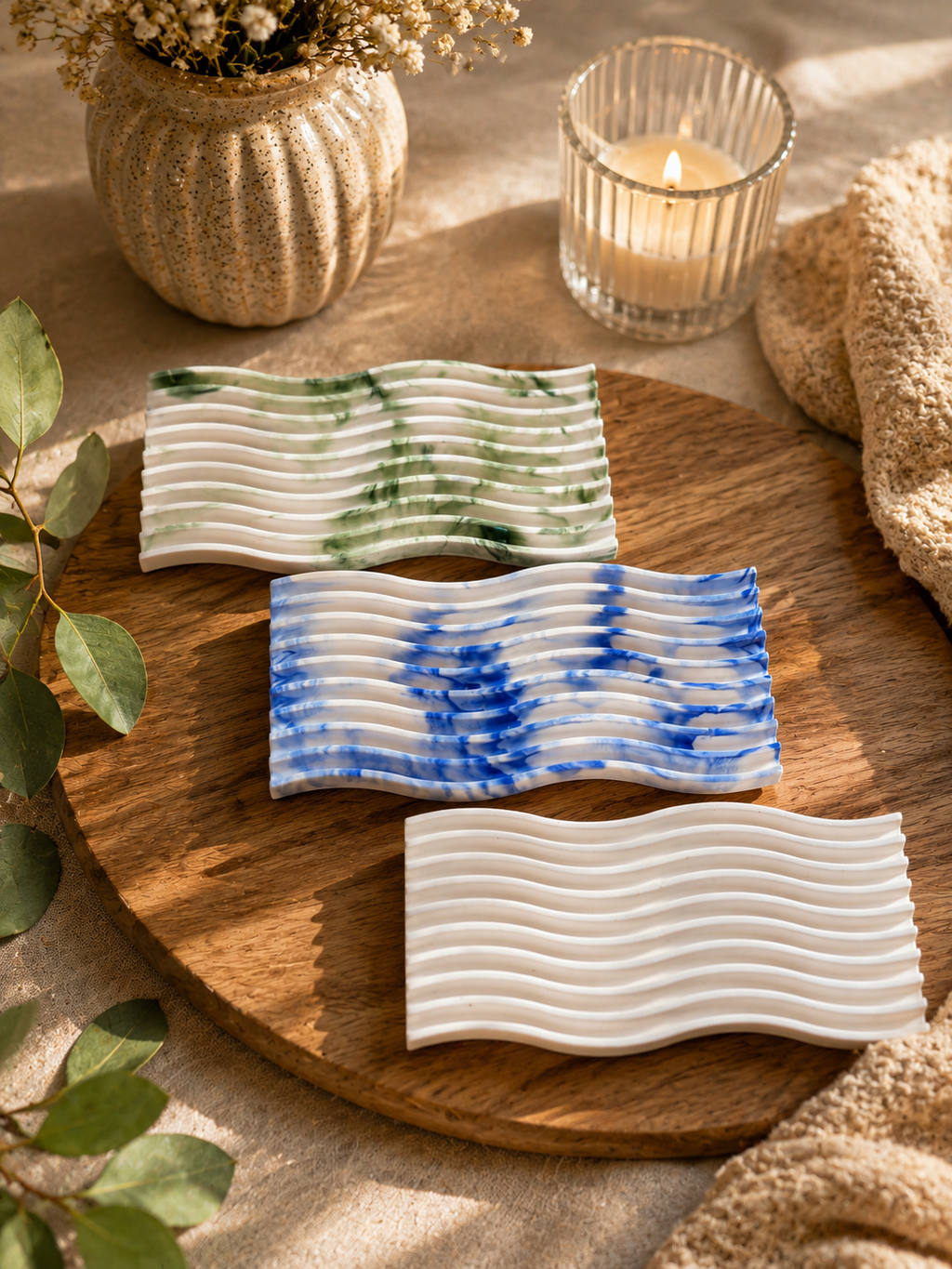 Wave Porcelain Tray