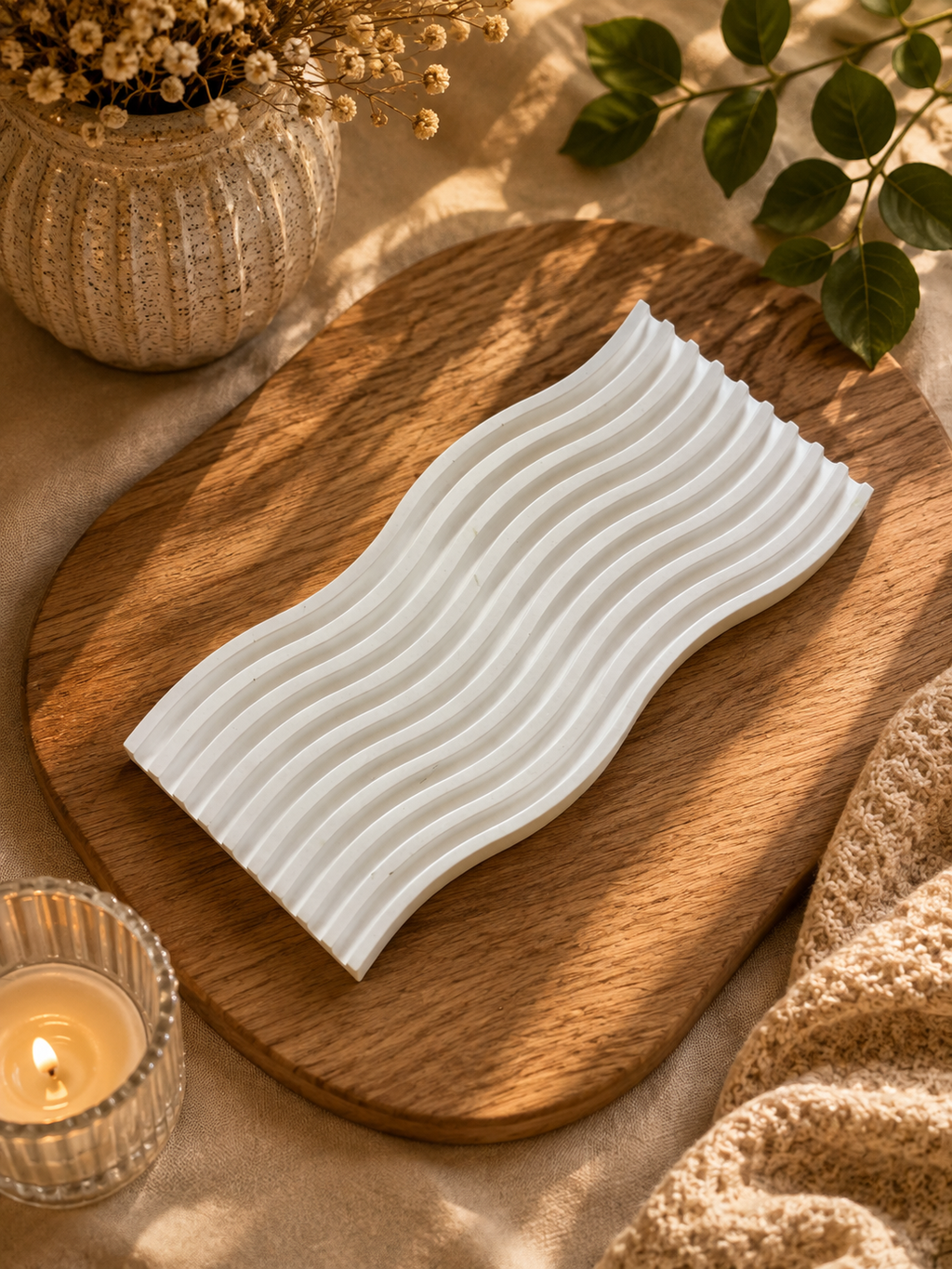 Wave Porcelain Tray