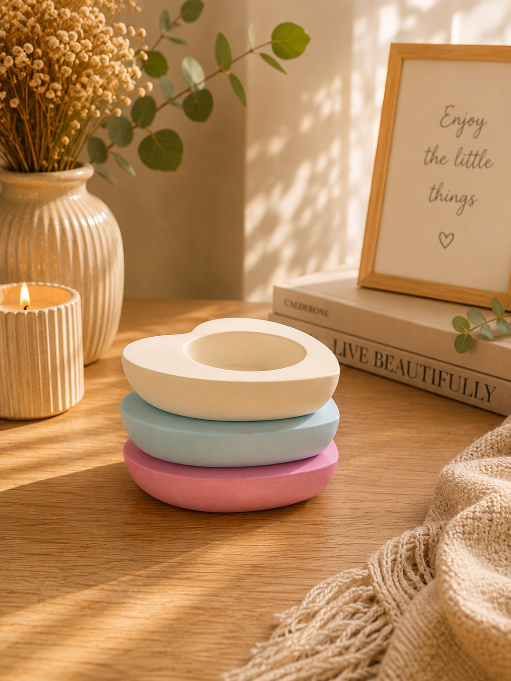 Heart Porcelain Tealight Holder Favor