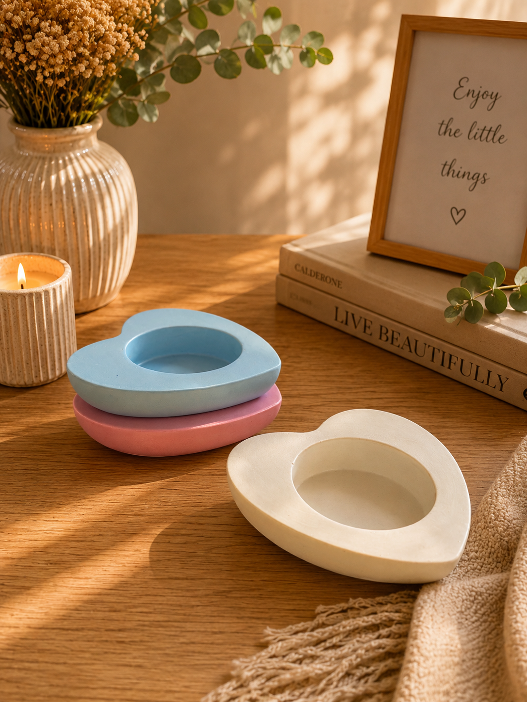 Heart Porcelain Tealight Holder Favor